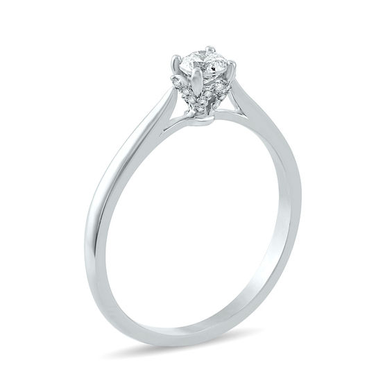 1/3 CT. T.w. Diamond Solitaire Engagement Ring in 10K White Gold