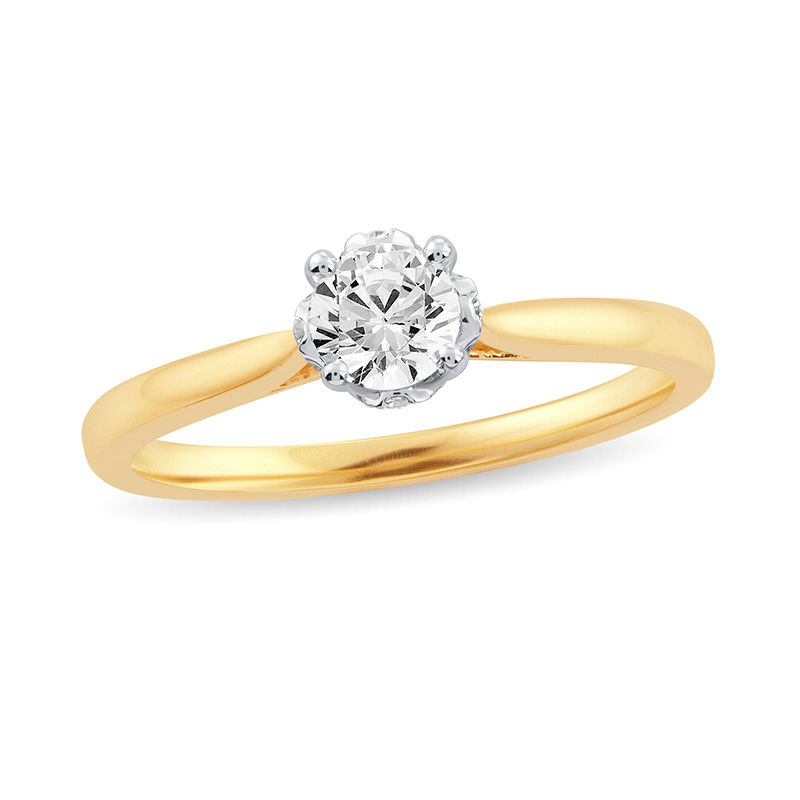 Main Image 1 of 1/2 CT. T.W. Diamond Solitaire Engagement Ring in 10K Gold