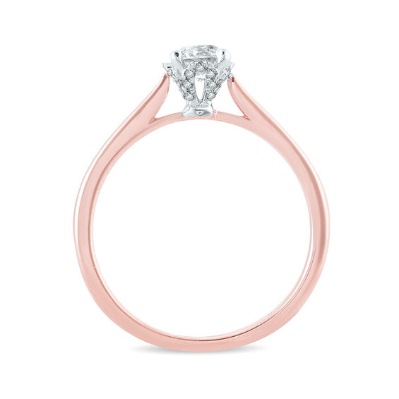 1/2 CT. T.w. Diamond Solitaire Engagement Ring in 10K Rose Gold