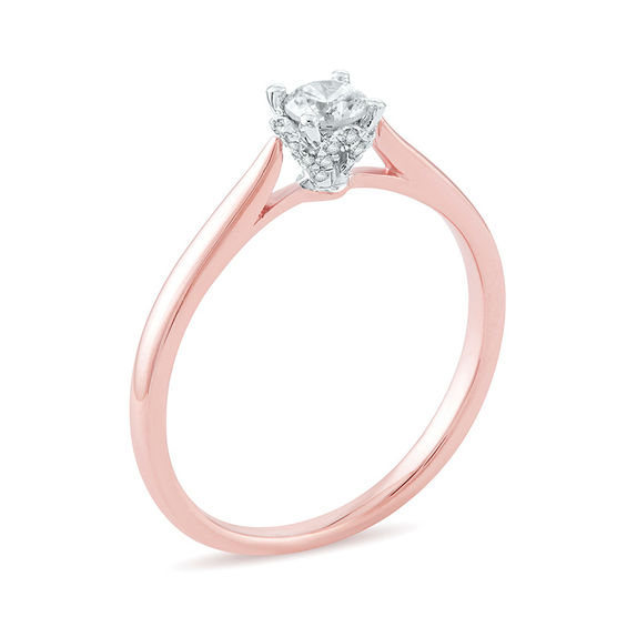 1/3 CT. T.w. Diamond Solitaire Engagement Ring in 10K Rose Gold