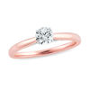 Thumbnail Image 1 of 1/2 CT. T.W. Diamond Solitaire Engagement Ring in 10K Rose Gold
