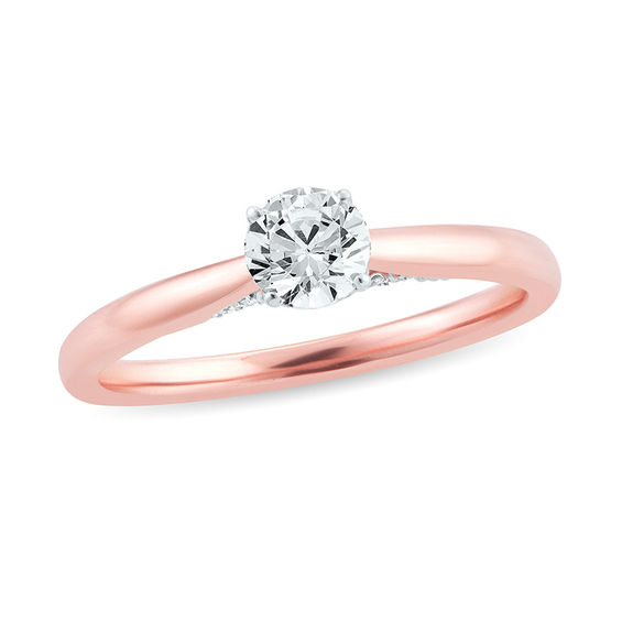 1/2 CT. T.w. Diamond Solitaire Engagement Ring in 10K Rose Gold