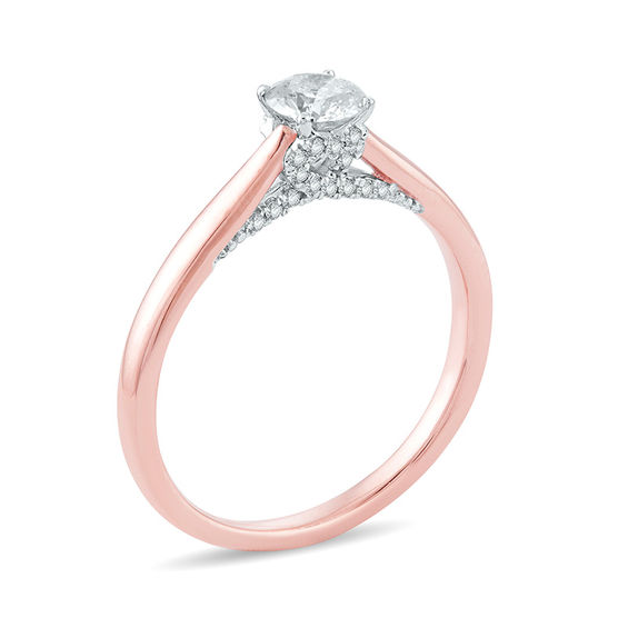 1/2 CT. T.w. Diamond Solitaire Engagement Ring in 10K Rose Gold