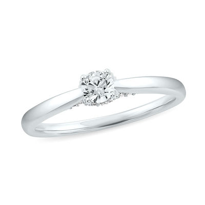 10k white gold engagement ring