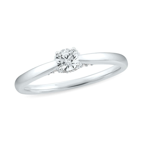 1/3 CT. T.w. Diamond Solitaire Engagement Ring in 10K White Gold