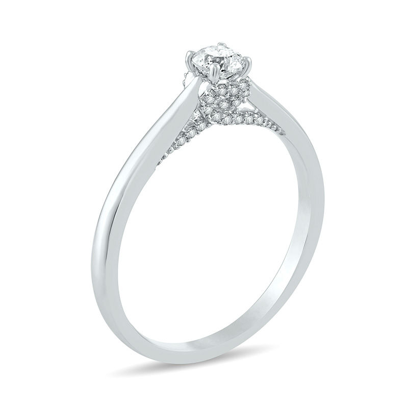 Main Image 2 of 1/3 CT. T.W. Diamond Solitaire Engagement Ring in 10K White Gold