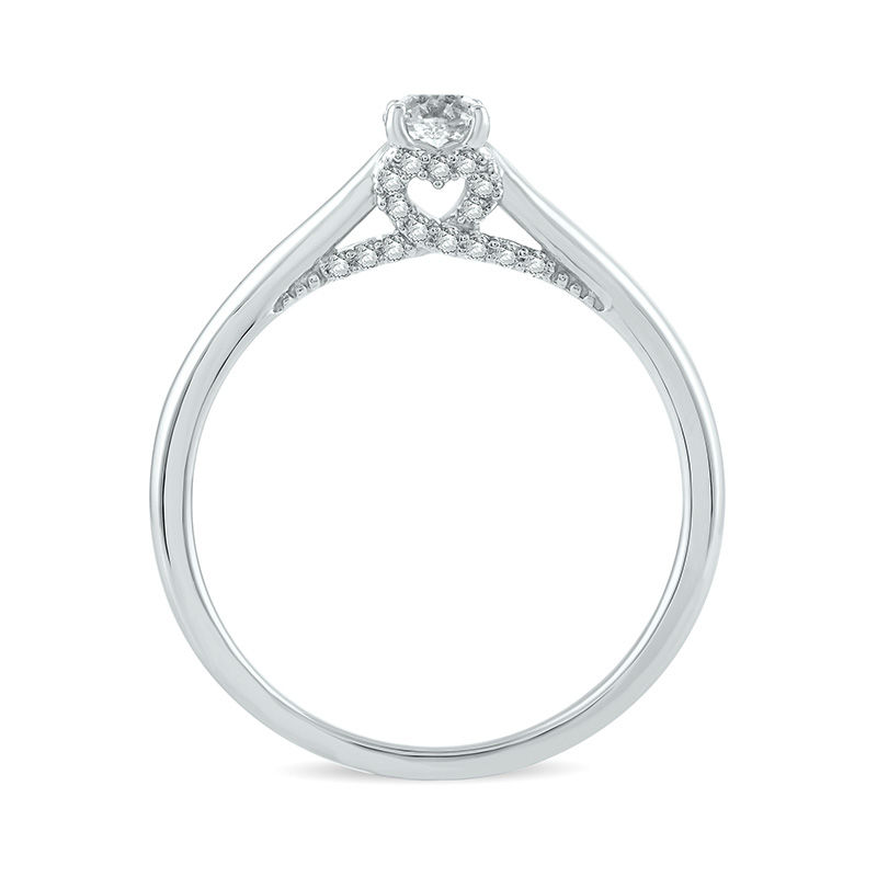 Main Image 3 of 1/3 CT. T.W. Diamond Solitaire Engagement Ring in 10K White Gold