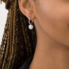 Thumbnail Image 2 of 1/2 CT. T.W. Multi-Diamond Double Frame Drop Earrings in 10K White Gold