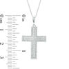 Thumbnail Image 3 of 3/8 CT. T.W. Diamond Cross Pendant in 10K White Gold