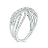 Thumbnail Image 3 of 1/2 CT. T.W. Diamond Crossover Ring in 10K White Gold