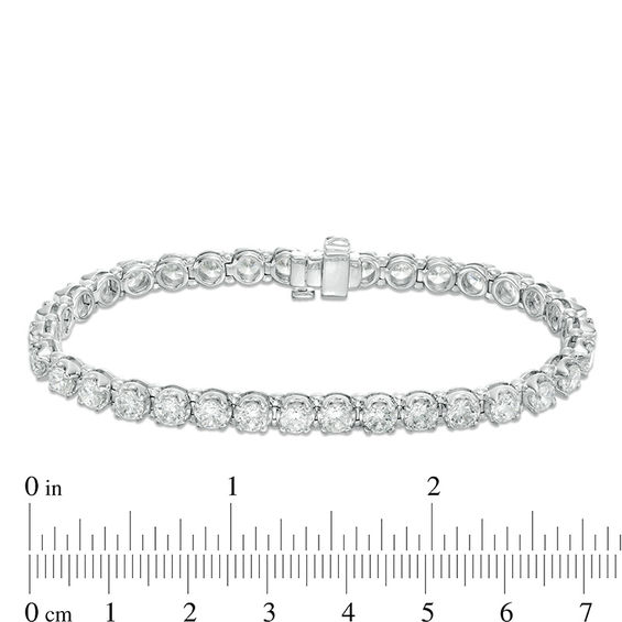 8 CT. T.w. Diamond Tulip Tennis Bracelet in 10K White Gold