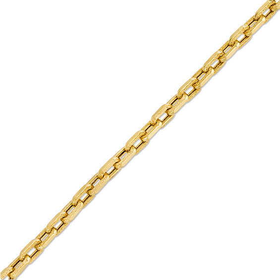 Made in Italy Men's 5.1mm Diamond-Cut Cable Chain Bracelet in 10K Gold - 8.5"