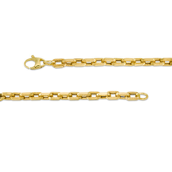 Made in Italy 5.1mm Diamond-Cut Cable Chain Bracelet in 10K Gold - 8.5"
