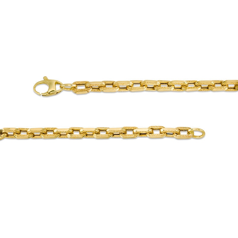 Main Image 3 of Made in Italy 5.1mm Diamond-Cut Cable Chain Bracelet in 10K Gold - 8.5"