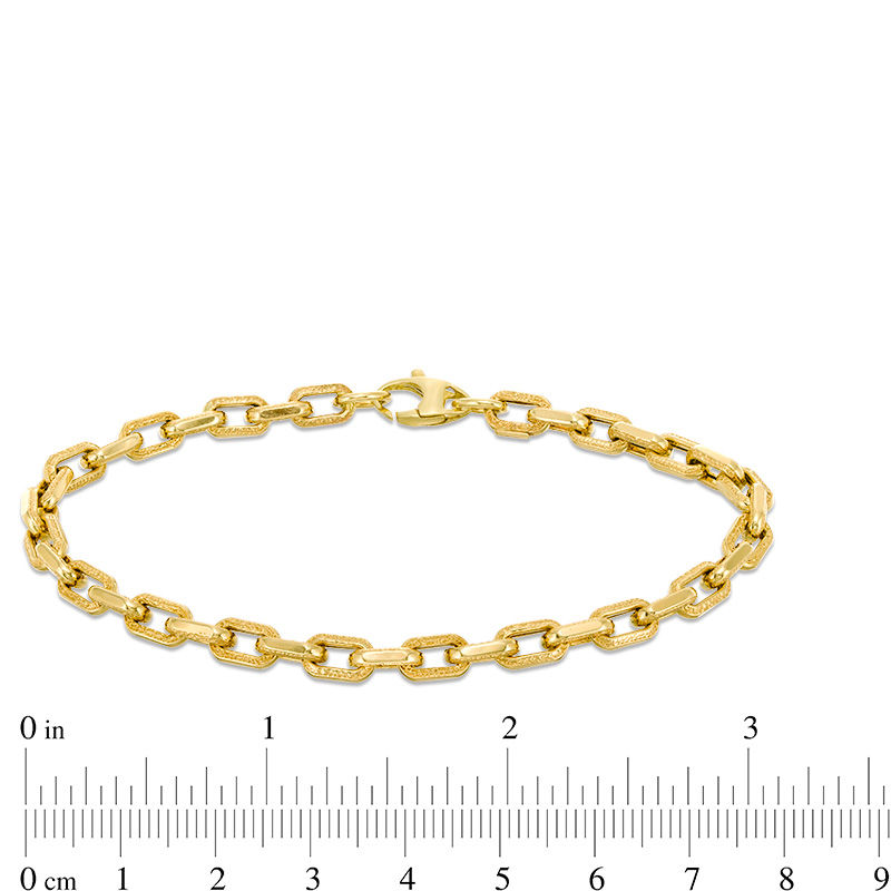 Main Image 4 of Made in Italy 5.1mm Diamond-Cut Cable Chain Bracelet in 10K Gold - 8.5"