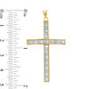 Thumbnail Image 2 of Made in Italy Pavé Glitter Enamel Cross Necklace Charm in 14K Gold