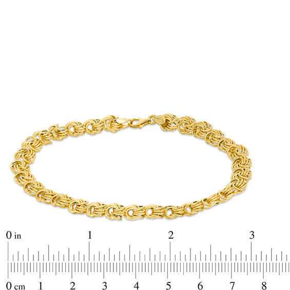 Made in Italy 070 Gauge Rosetta Chain Bracelet in 14K Gold - 7.5"