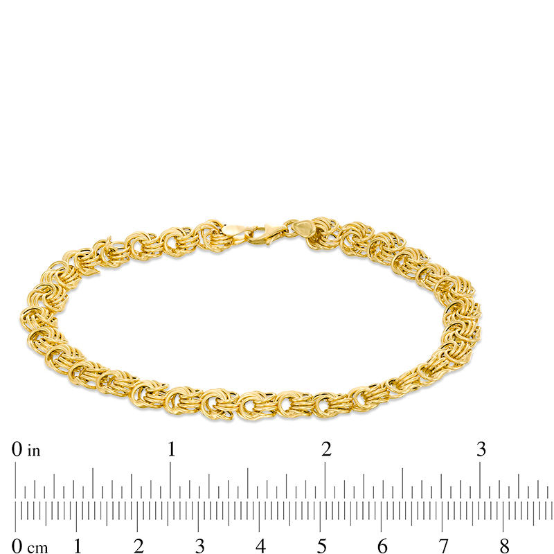 Main Image 4 of Made in Italy 070 Gauge Rosetta Chain Bracelet in 14K Gold - 7.5"