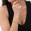 Thumbnail Image 2 of Oval Blue Sapphire and Diamond Accent Station Bracelet in 10K White Gold - 7.5"