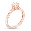 Thumbnail Image 1 of 1/2 CT. T.W. Diamond Solitaire with Heart Prongs Engagement Ring in 14K Rose Gold