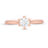 Thumbnail Image 2 of 1/2 CT. T.W. Diamond Solitaire with Heart Prongs Engagement Ring in 14K Rose Gold