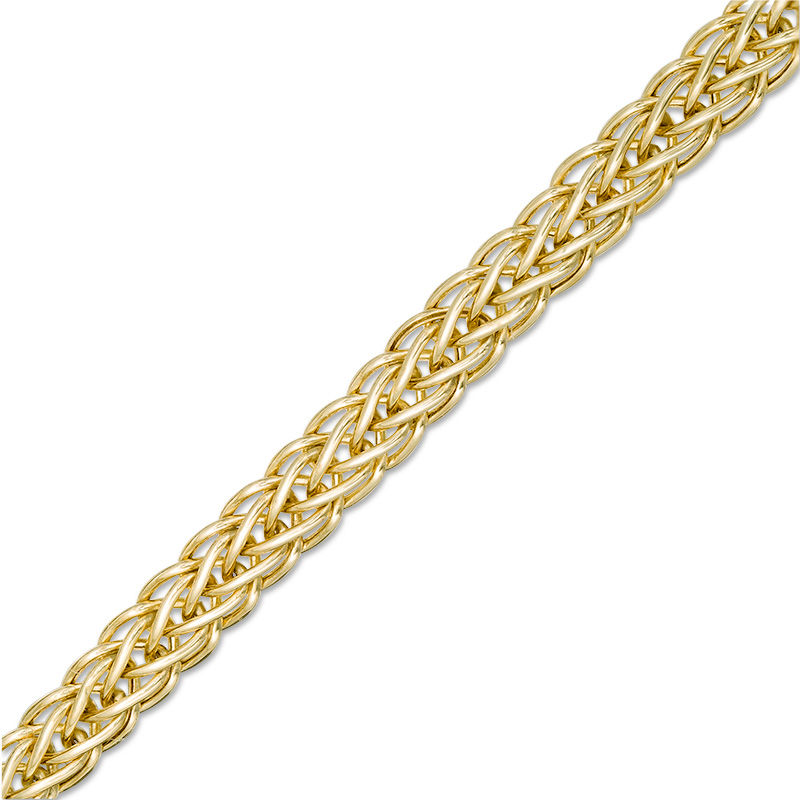 Main Image 1 of Ladies' 5.0mm Wheat Chain Bracelet in 10K Gold - 7.5"