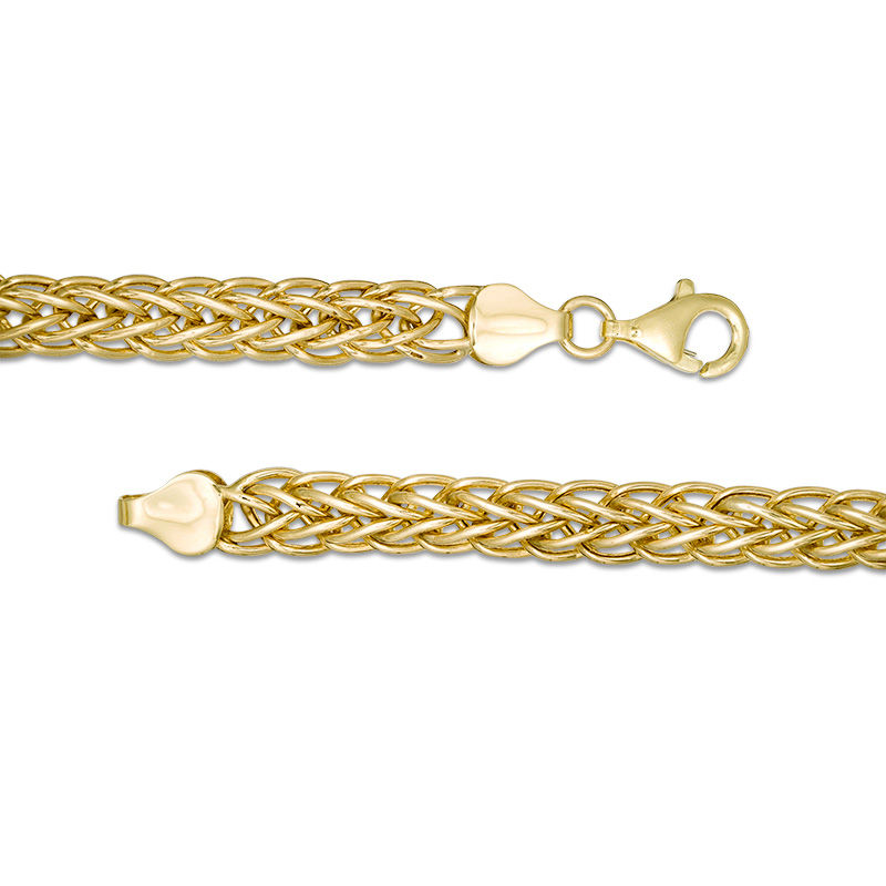 Main Image 3 of Ladies' 5.0mm Wheat Chain Bracelet in 10K Gold - 7.5"