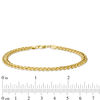 Thumbnail Image 4 of Ladies' 5.0mm Wheat Chain Bracelet in 10K Gold - 7.5"