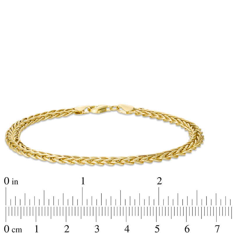 Main Image 4 of Ladies' 5.0mm Wheat Chain Bracelet in 10K Gold - 7.5"