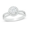 Thumbnail Image 1 of 7/8 CT. T.W. Certified Diamond Double Frame Engagement Ring  in 14K White Gold  (I/SI2)