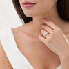 Thumbnail Image 2 of 7/8 CT. T.W. Certified Diamond Double Frame Engagement Ring  in 14K White Gold  (I/SI2)