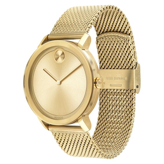 Men's Movado BoldÂ® Gold-Tone Mesh Watch (Model: 3600560)