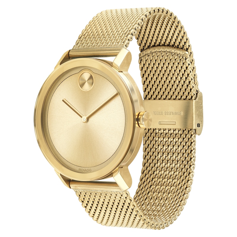 Men's Movado Bold® Gold-Tone Mesh Watch (Model: 3600560)