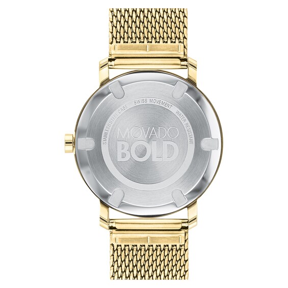 Men's Movado BoldÂ® Gold-Tone Mesh Watch (Model: 3600560)