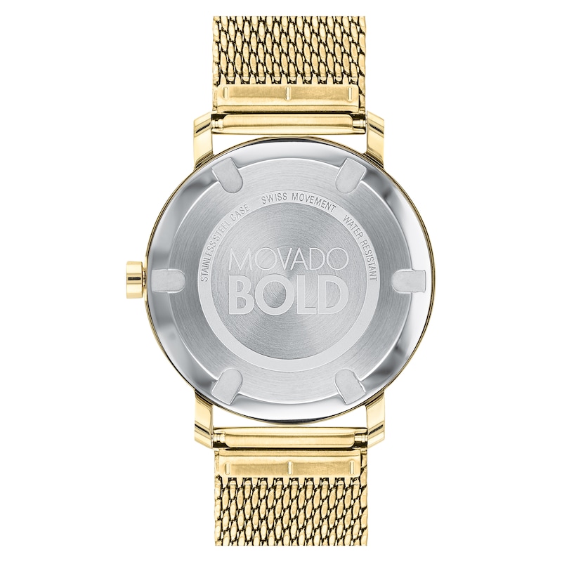 Men's Movado Bold® Gold-Tone Mesh Watch (Model: 3600560)