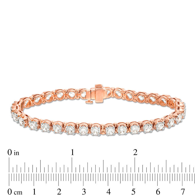 10k Rose Gold Hollow Rope Chain Bracelet 7 1/2 - Ruby Lane