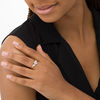 Thumbnail Image 2 of 1/2 CT. T.W. Composite Diamond Triple Flower Bypass Ring in 10K Gold