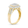Thumbnail Image 3 of 1/2 CT. T.W. Composite Diamond Double Cushion Frame Ring in 10K Gold