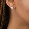 Thumbnail Image 2 of 1/2 CT. T.W. Composite Diamond Cushion Frame Stud Earrings in 10K White Gold