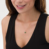 Thumbnail Image 2 of Oval Emerald and 1/20 CT. T.W. Diamond Vintage-Style Pendant in 10K Gold