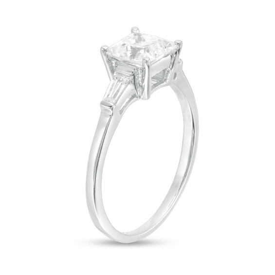 1-1/3 CT. T.w. Princess-Cut Diamond Three Stone Engagement Ring in Platinum