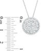 Thumbnail Image 2 of 1 CT. T.W. Composite Diamond Double Frame Pendant in 10K White Gold