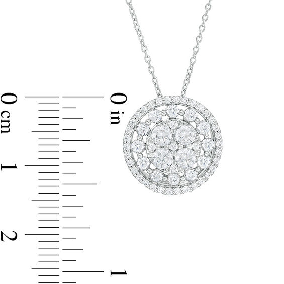 1 CT. T.W. Composite Diamond Double Frame Pendant in 10K White Gold 1 CT. T.W. Composite Diamond Double Frame Pendant in 10K White Gold