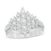 Thumbnail Image 1 of 1-1/2 CT. T.W. Composite Diamond Tilted Square Ring in 10K White Gold