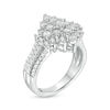 Thumbnail Image 3 of 1-1/2 CT. T.W. Composite Diamond Tilted Square Ring in 10K White Gold