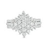 Thumbnail Image 4 of 1-1/2 CT. T.W. Composite Diamond Tilted Square Ring in 10K White Gold