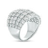 Thumbnail Image 3 of 4 CT. T.W. Diamond Graduated Five Row Ring in 10K White Gold