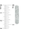 Thumbnail Image 3 of 1 CT. T.W. Diamond Three Row Oval Hoop Earrings in 10K White Gold