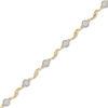 Thumbnail Image 1 of 1/5 CT. T.W. Composite Diamond Twist Station Bracelet in 10K Gold - 7.25"