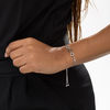Thumbnail Image 2 of 1/6 CT. T.W. Enhanced Black and White Diamond Triple Heart Bolo Bracelet in Sterling Silver - 9.5"